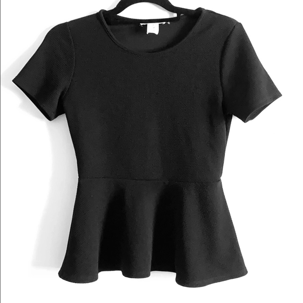 Black Peplum Top